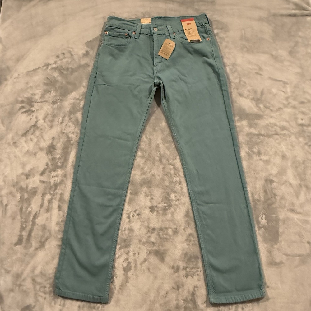 NWT Levi's 511 Men's Teal Slim Jeans 31x30 Flex Eco Ease Denim New